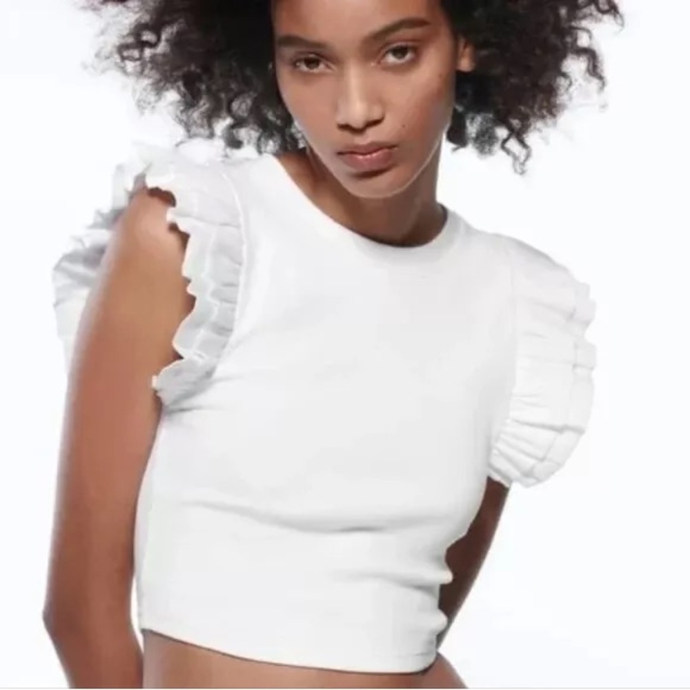 Zara Ruffled Ribbed Shirts